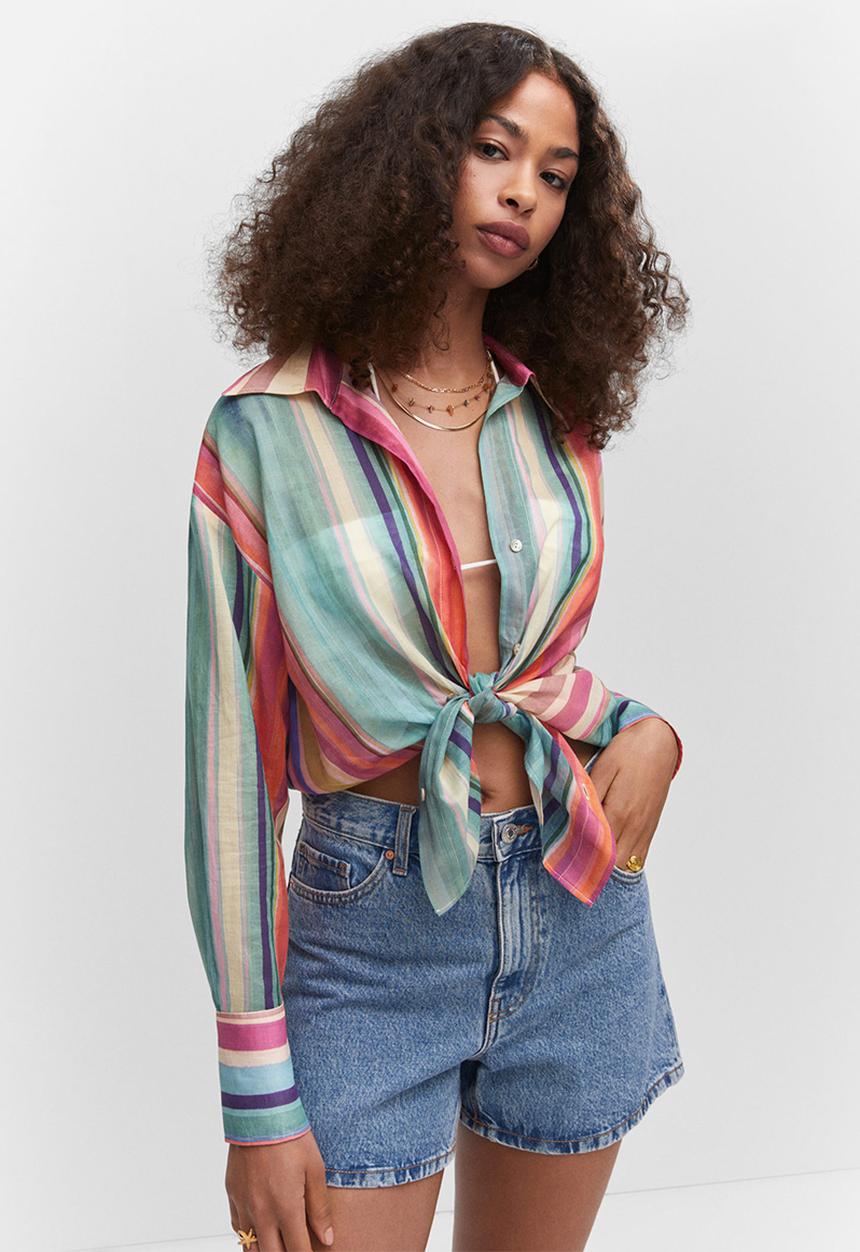 MANGO - Shirt piru - pink