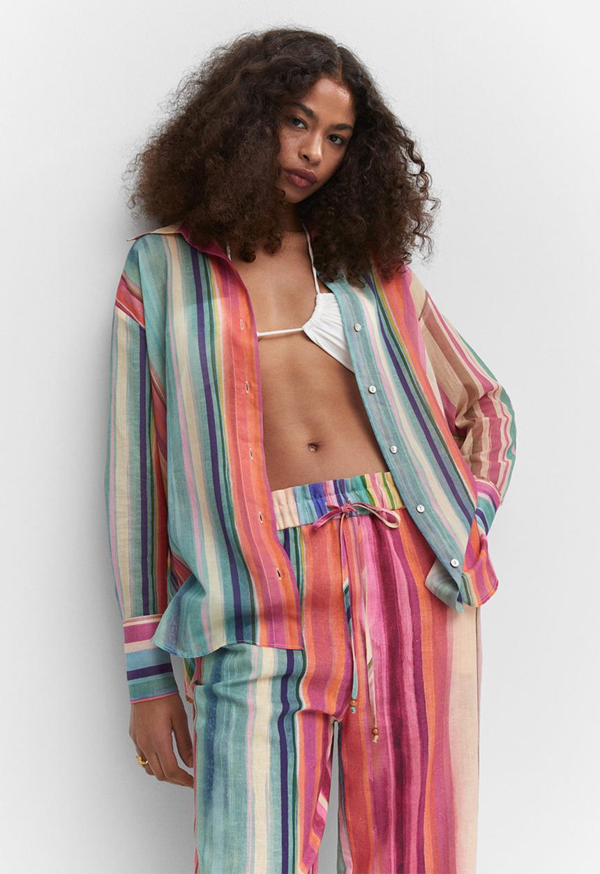 MANGO - Shirt piru - pink