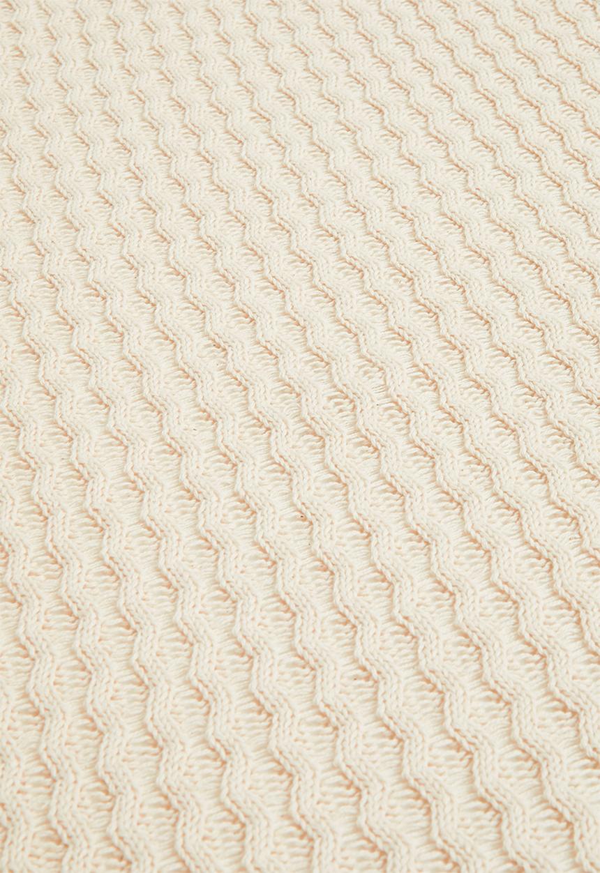 Sixth Floor - Plain knitted throw - cream