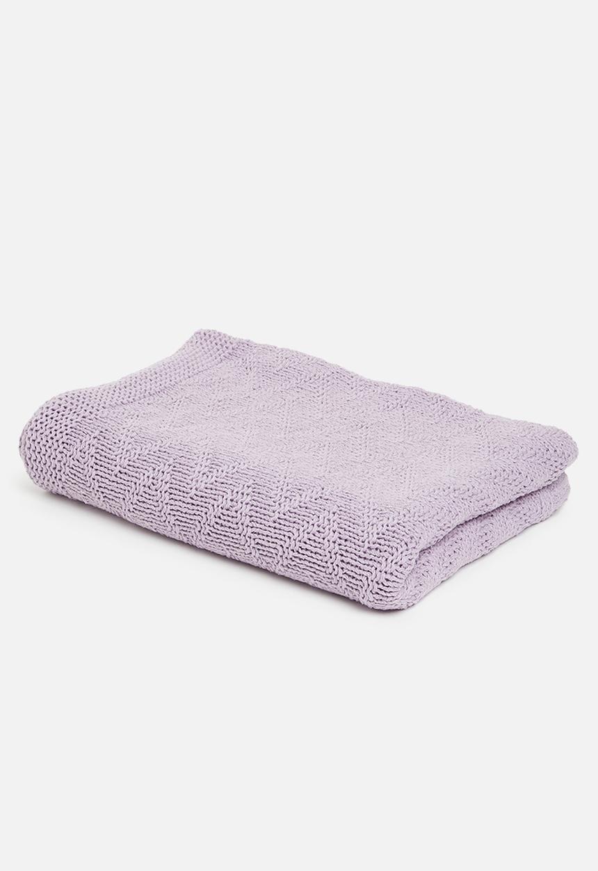 Sixth Floor - Fields knitted throw - purple