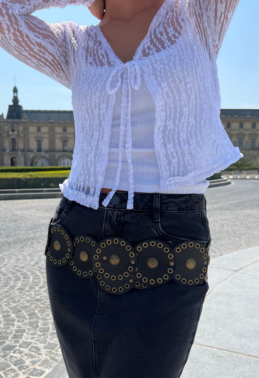 Supré  - Jessie lace cardigan - white