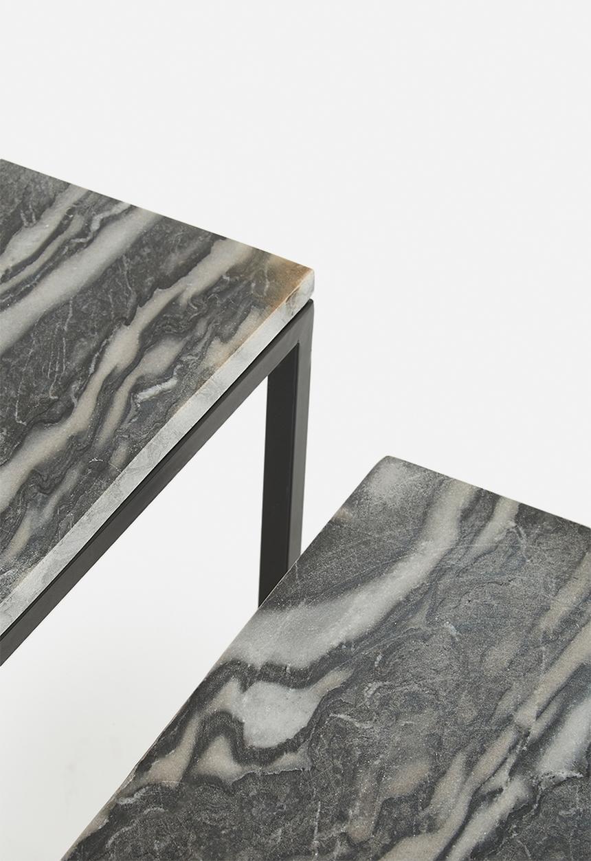 Sixth Floor - Geneva marble nested coffee tables - set of 2