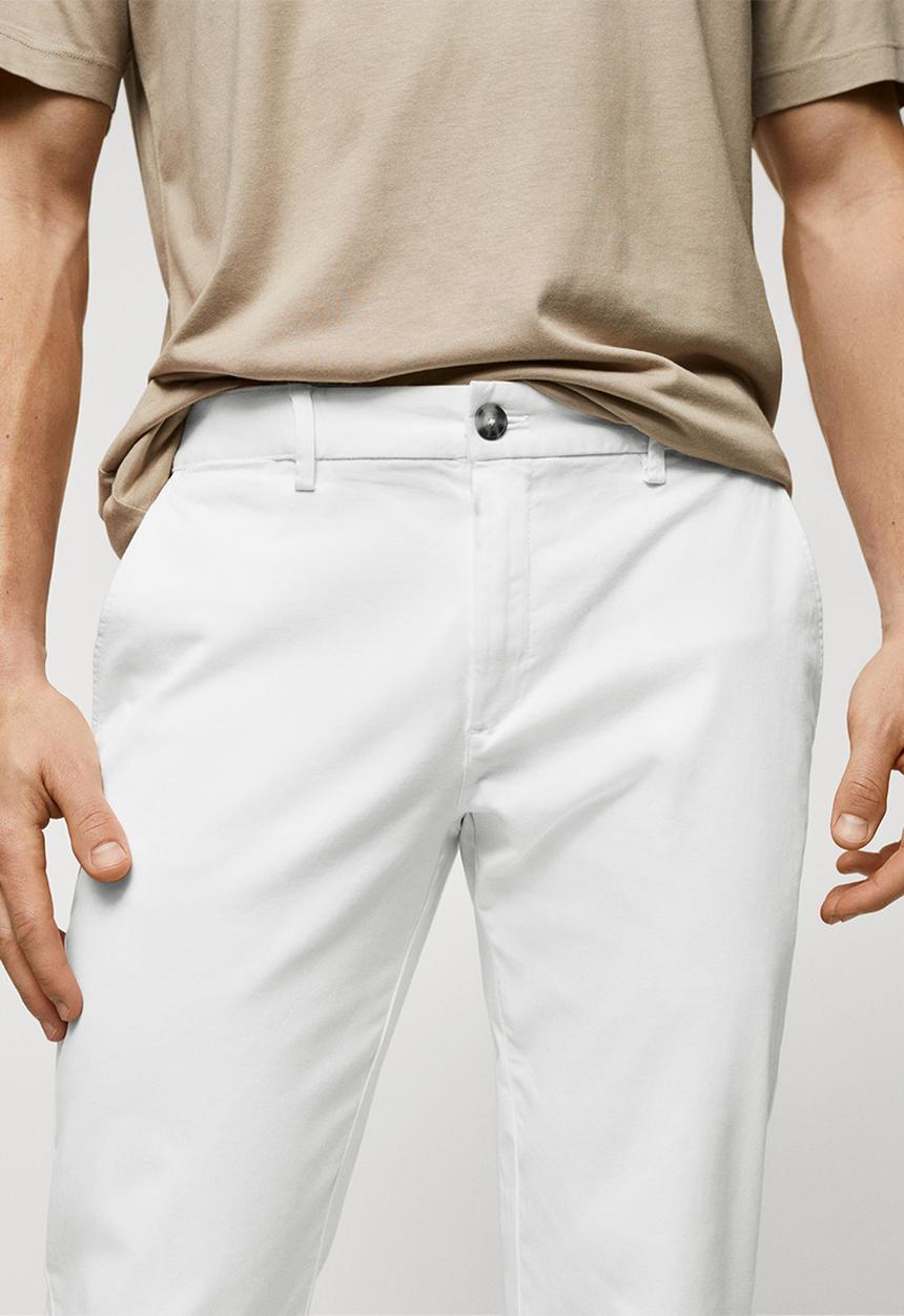 MANGO - Trousers prato - white