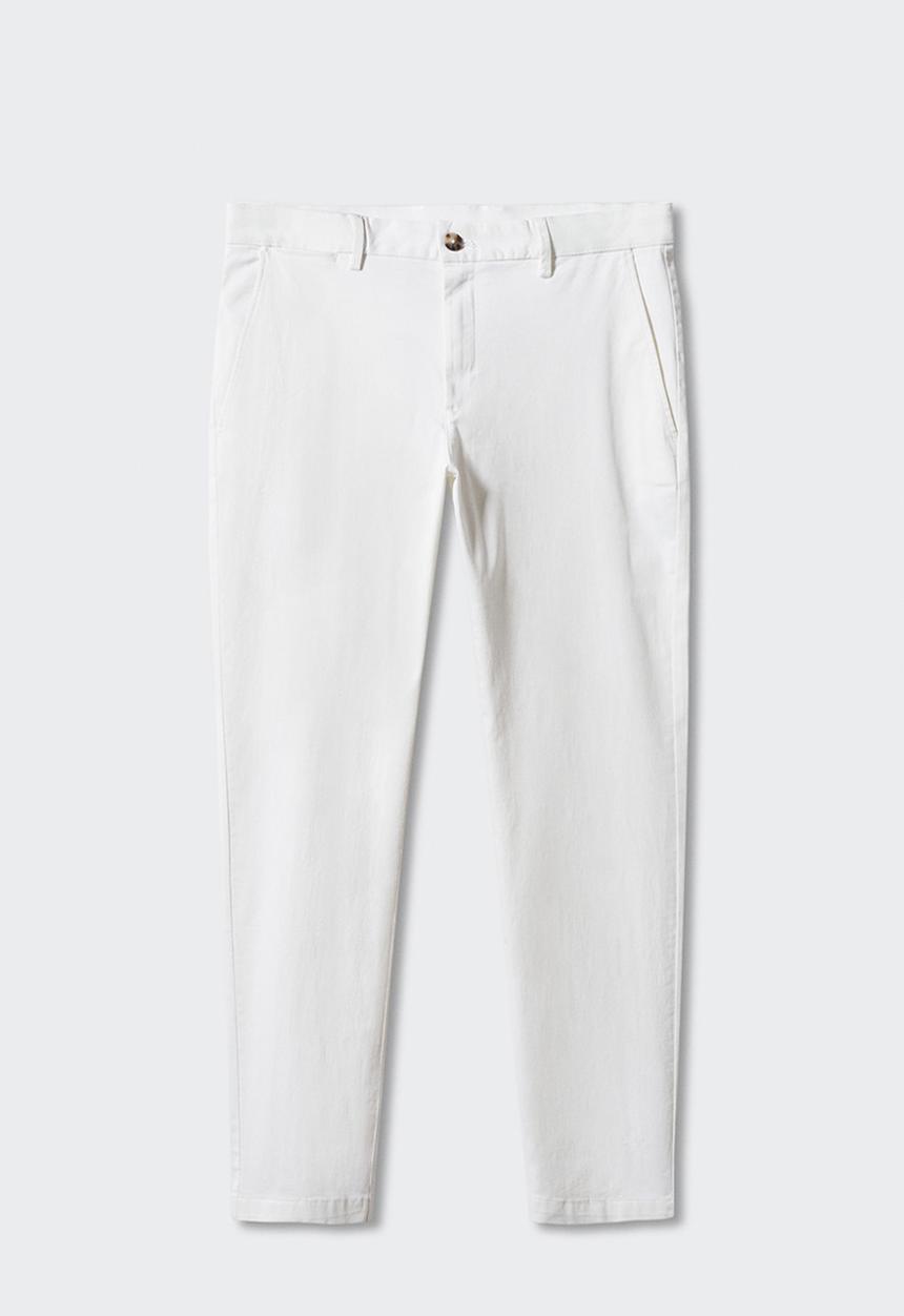 MANGO - Trousers prato - white