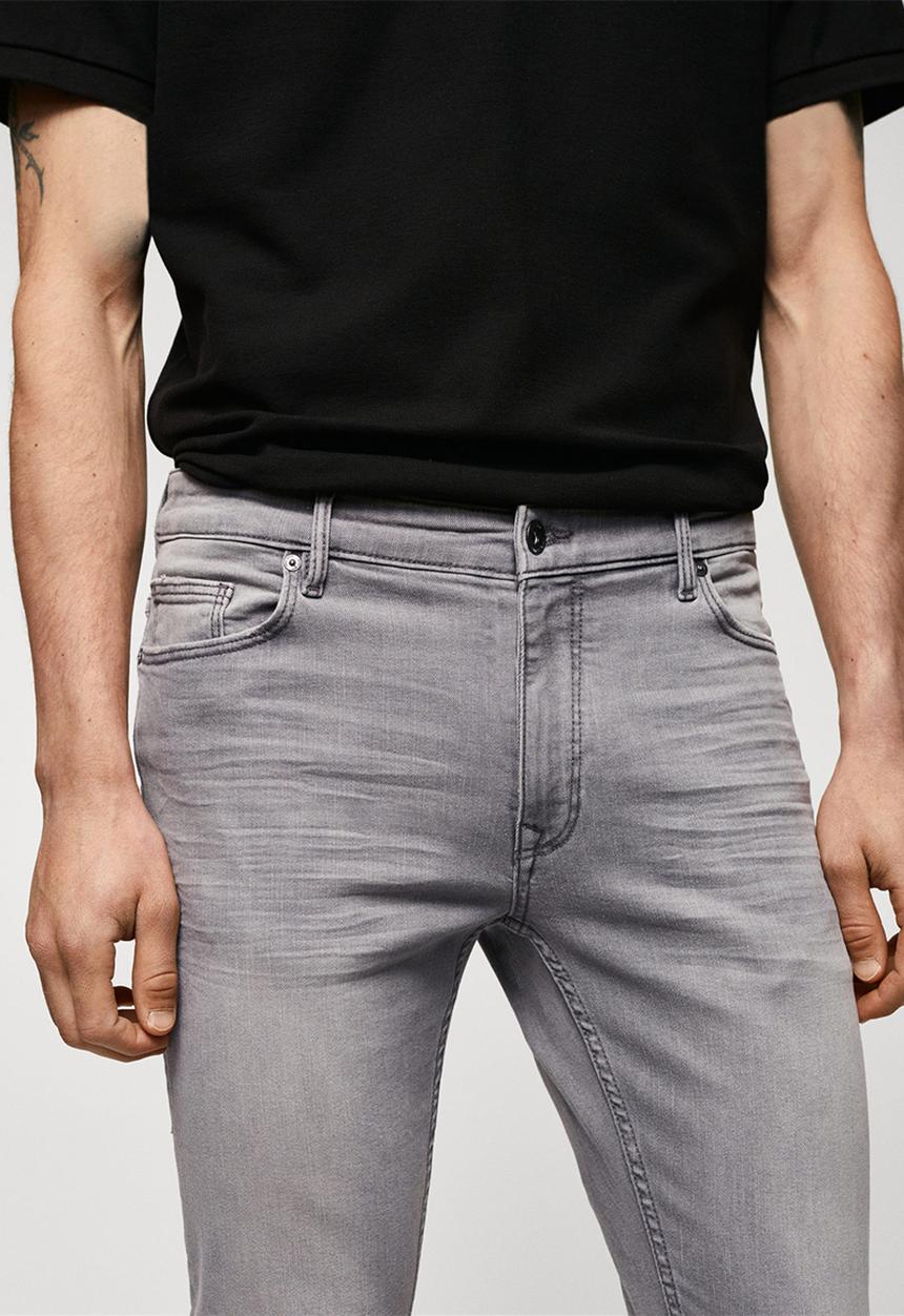 MANGO - Jeans jude - open grey