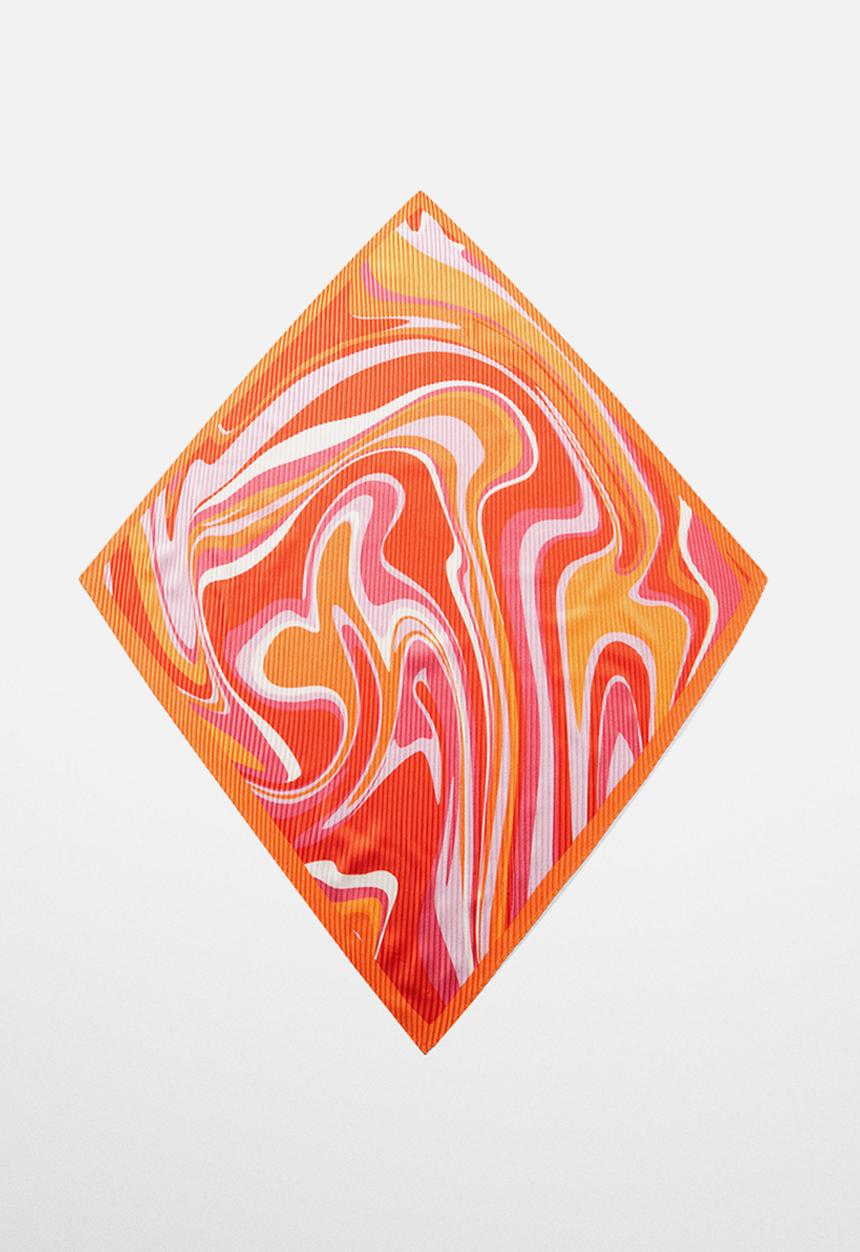 MANGO - Neck scarf ondas- red