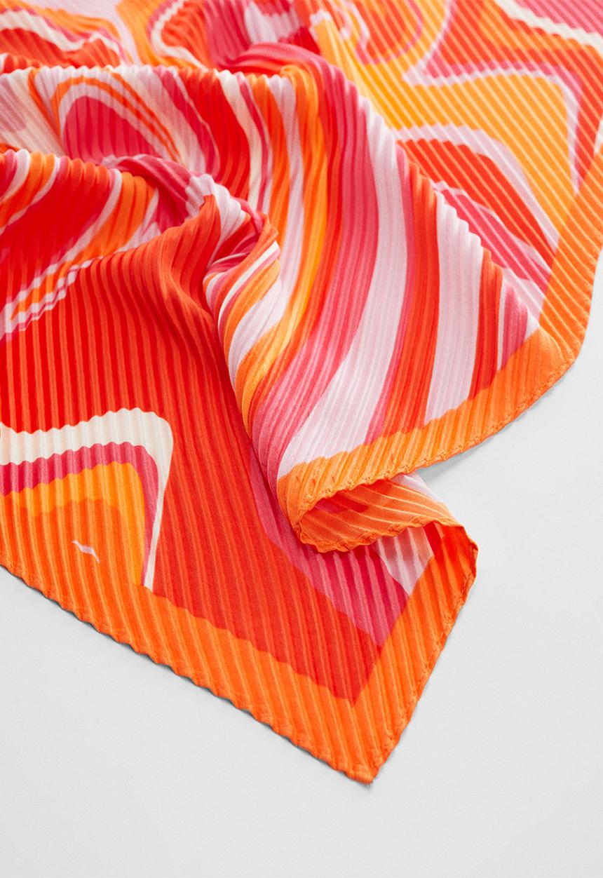 MANGO - Neck scarf ondas- red
