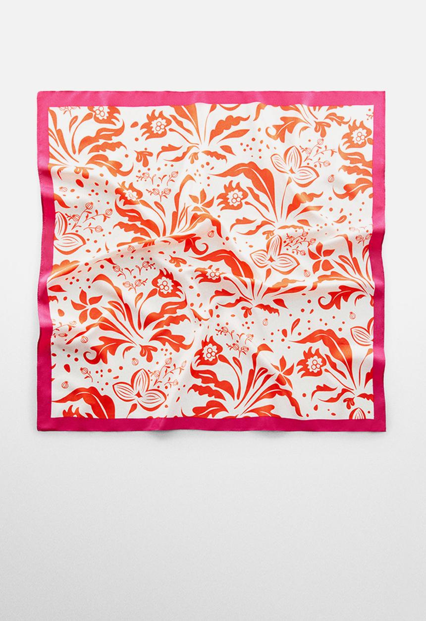 MANGO - Neck scarf forest - red
