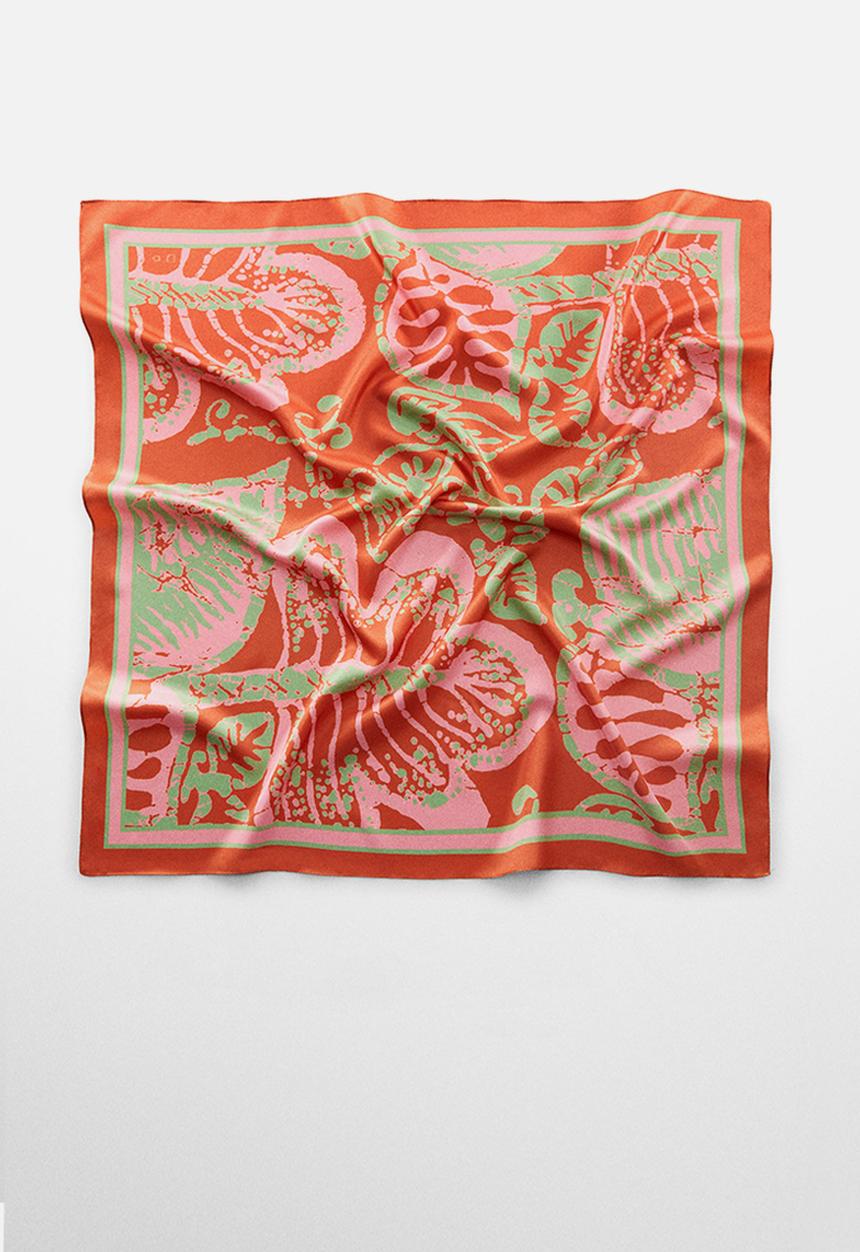 MANGO - Neck scarf boho- brown