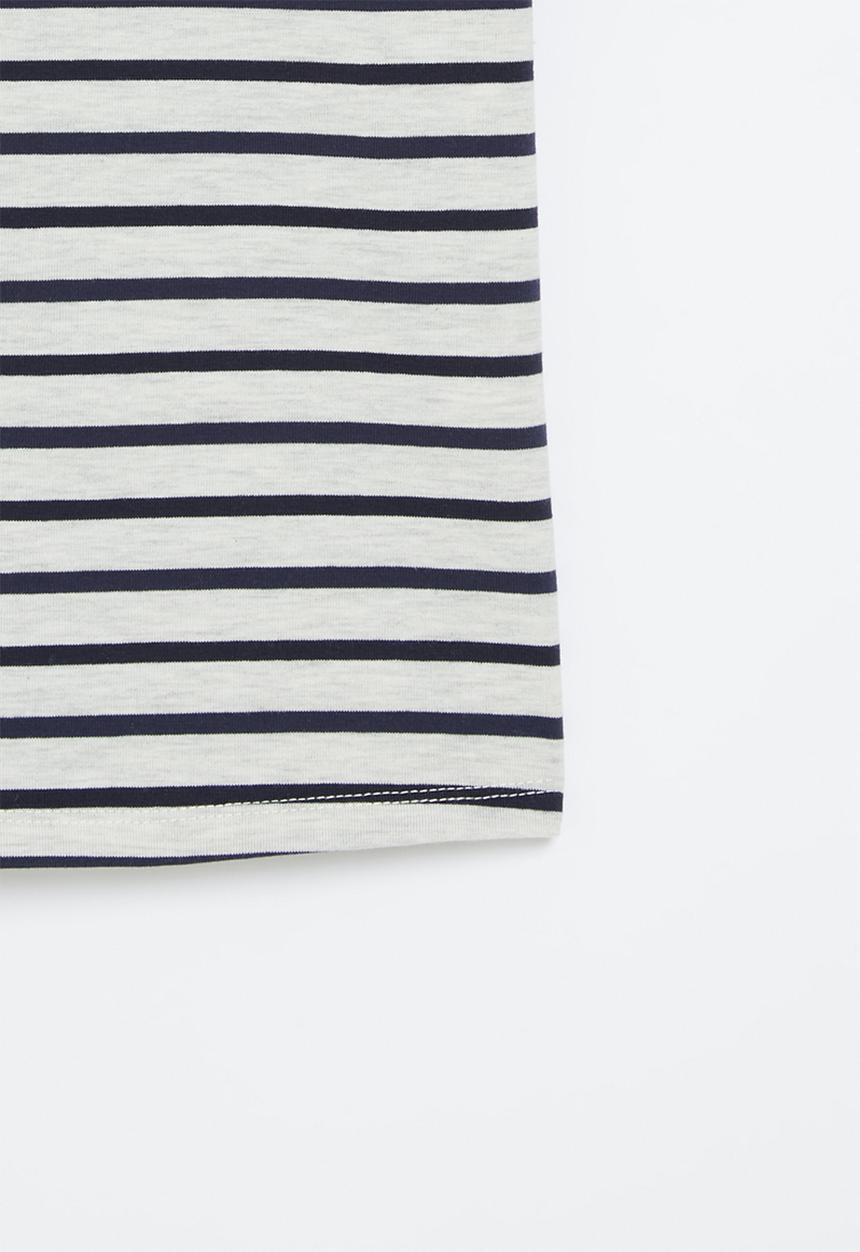 Superbalist - Girls stripe t-shirt - navy/ice melange stripe 