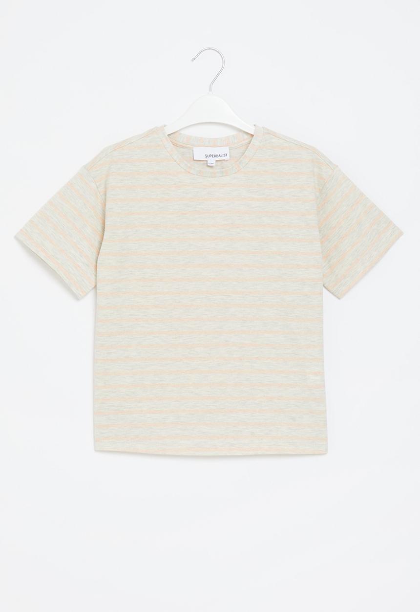 Superbalist - Girls stripe t-shirt  - pink/white stripe 