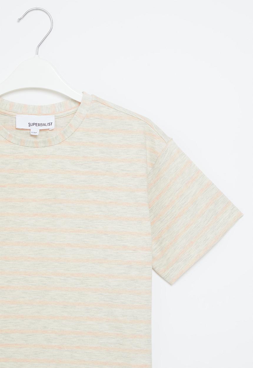 Superbalist - Girls stripe t-shirt  - pink/white stripe 