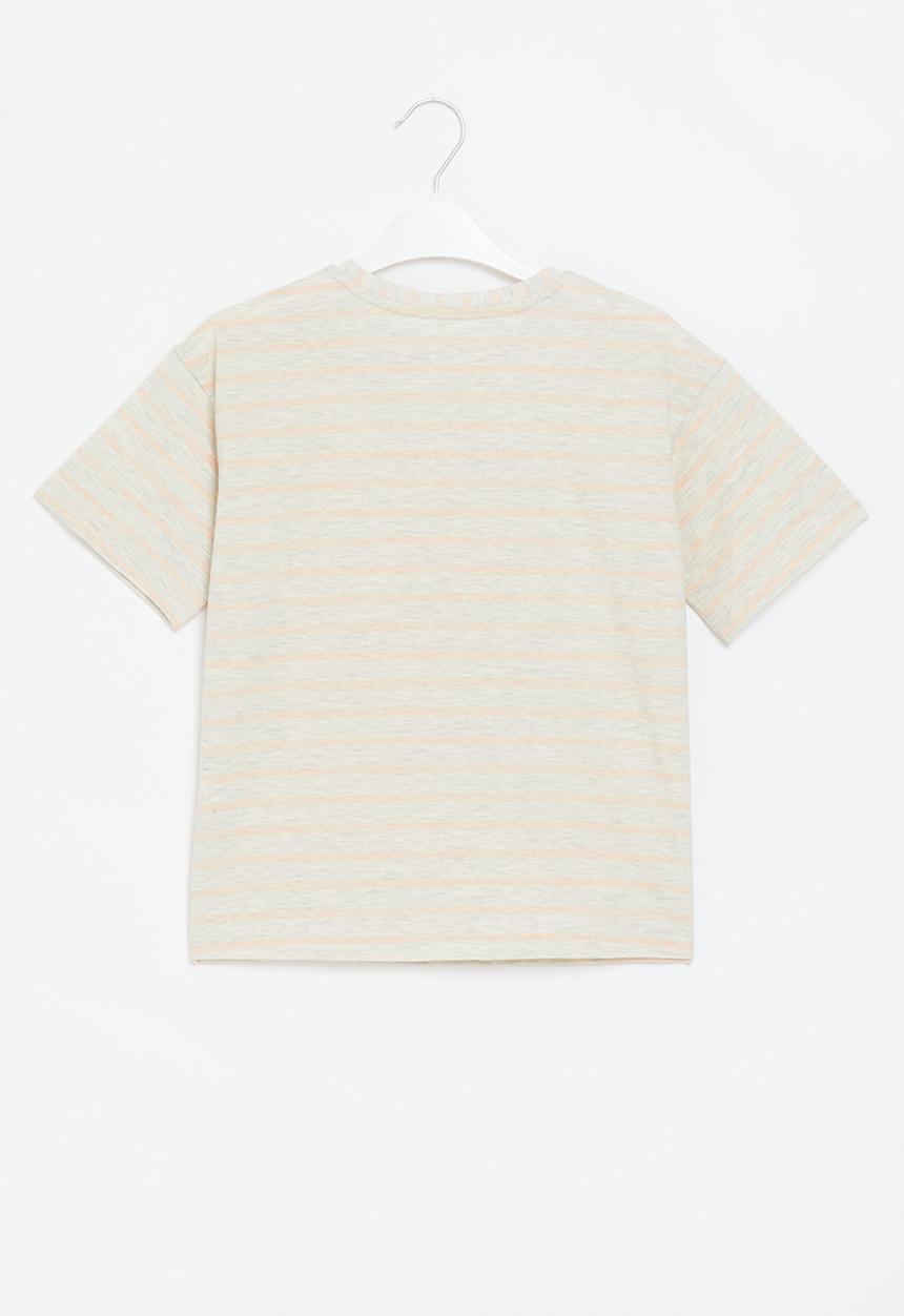 Superbalist - Girls stripe t-shirt  - pink/white stripe 