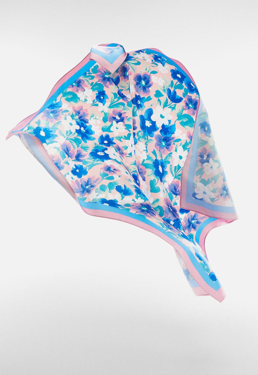 MANGO - Neck scarf jardin- bright pink