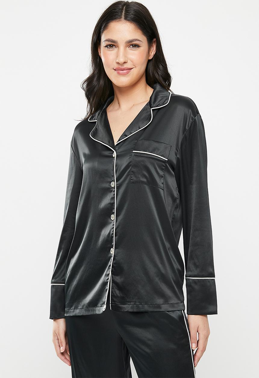 RAYE - Regardless pyjama top - black