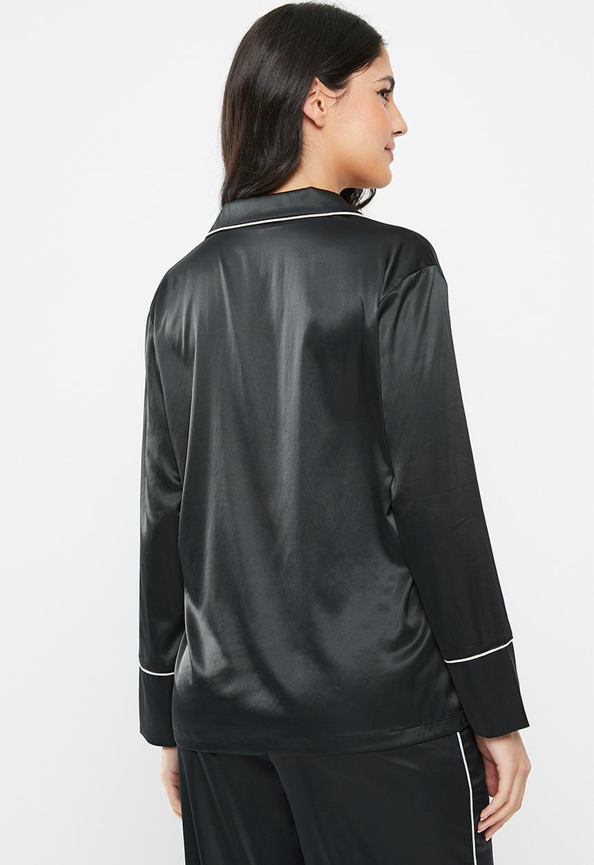 RAYE - Regardless pyjama top - black