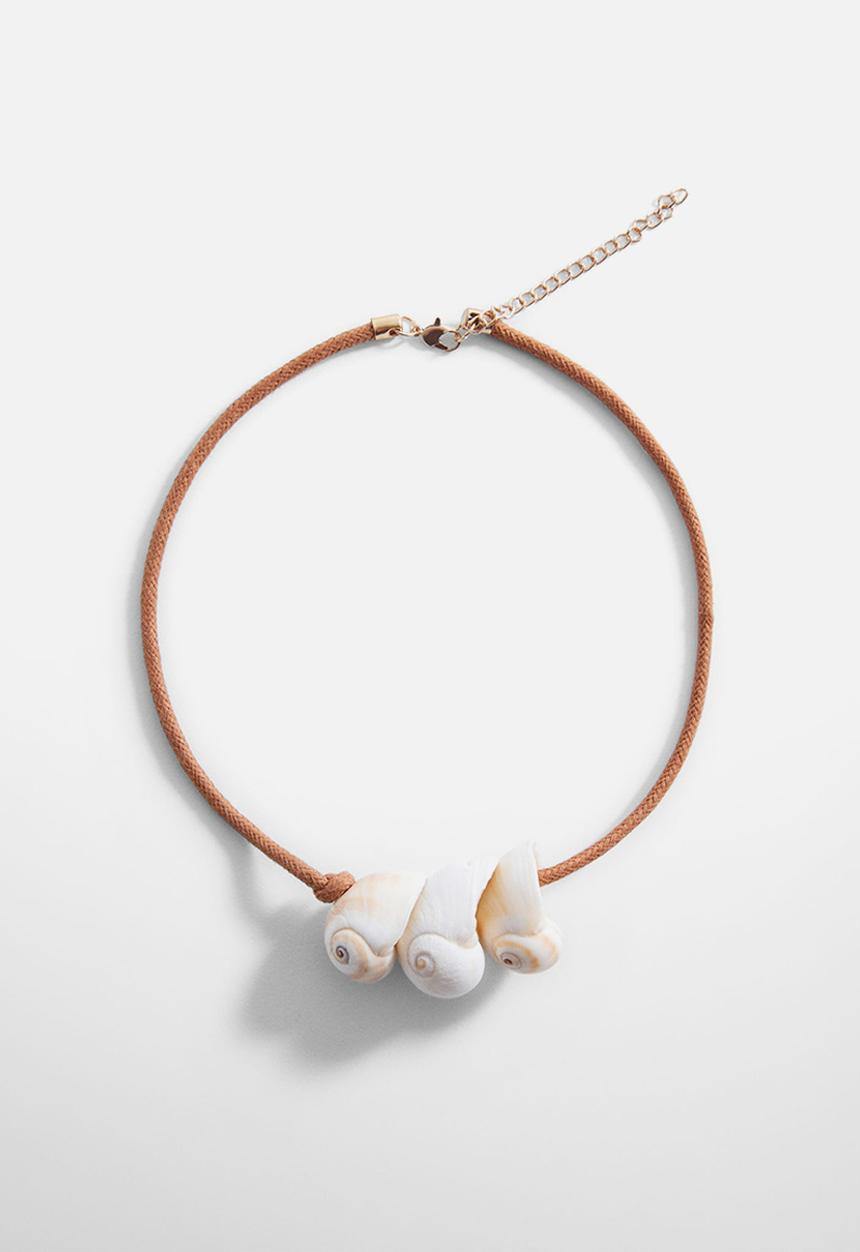 MANGO - Necklace fede- brown