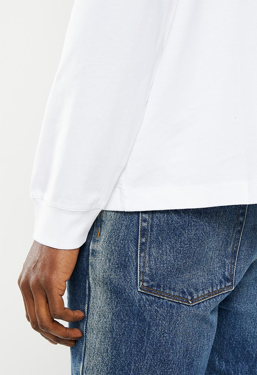 Calvin Klein - Transparent stripe logo long sleeve tee - bright white