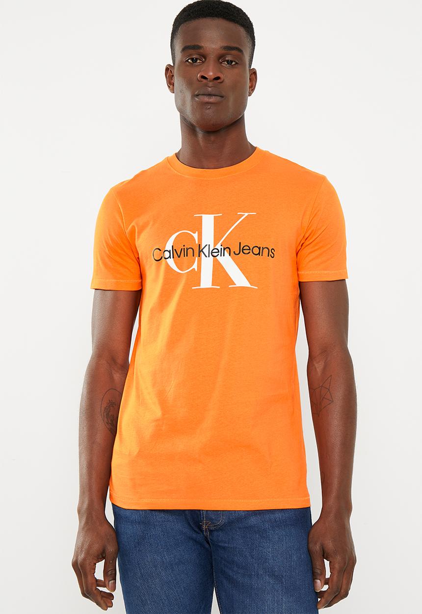 Calvin Klein - Seasonal monologo tee - vibrant orange