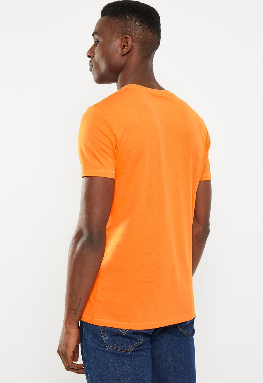 Calvin Klein - Seasonal monologo tee - vibrant orange