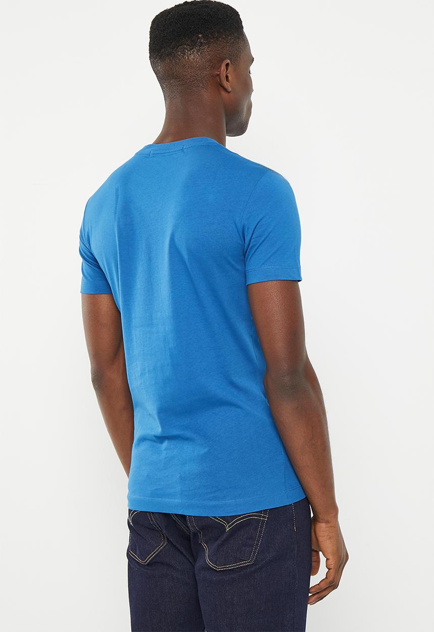 Calvin Klein - Transparent stripe logo tee - tarps blue
