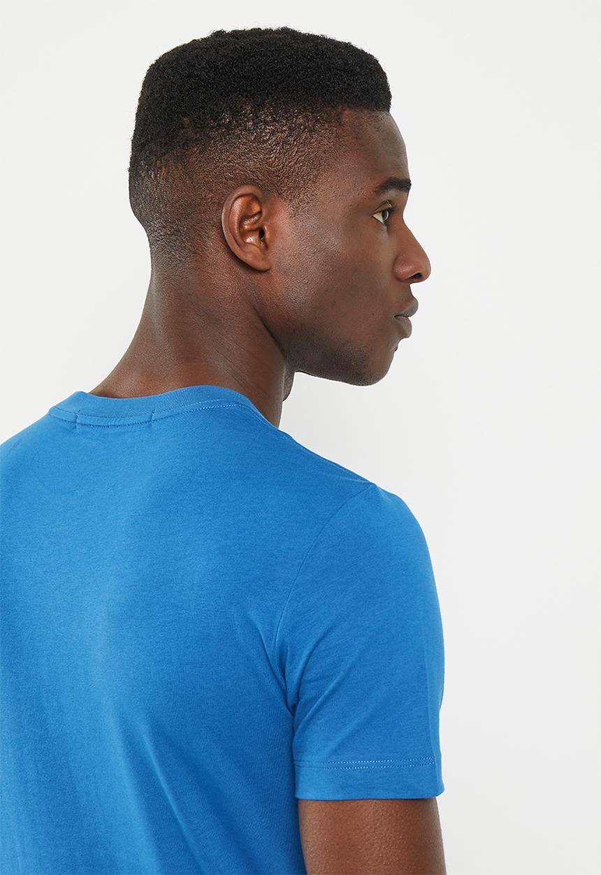 Calvin Klein - Transparent stripe logo tee - tarps blue
