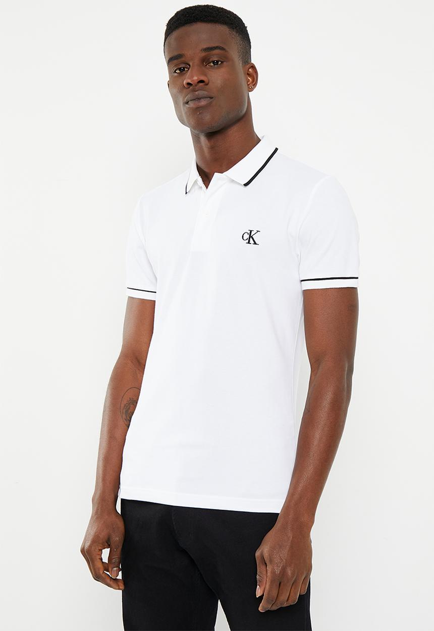 Calvin Klein - Tipping slim polo - bright white
