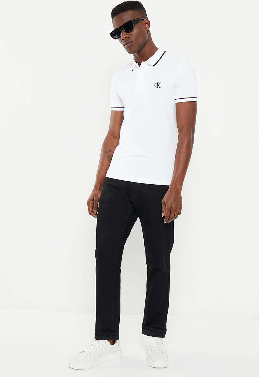Calvin Klein - Tipping slim polo - bright white