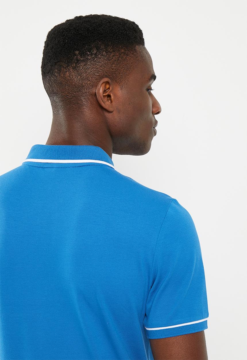 Calvin Klein - Tipping slim polo - tarps blue