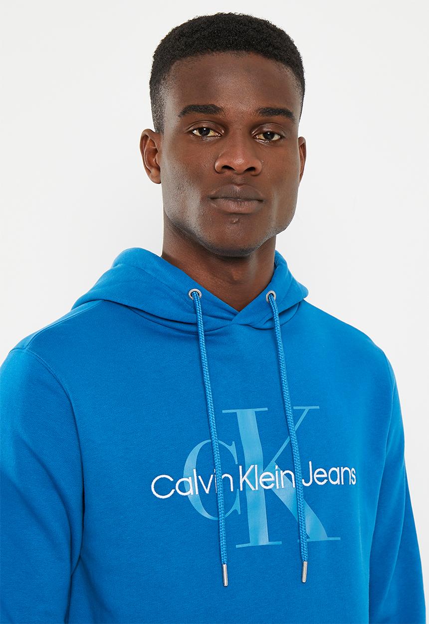 Calvin Klein - Seasonal monologo regular hoodie - tarps blue
