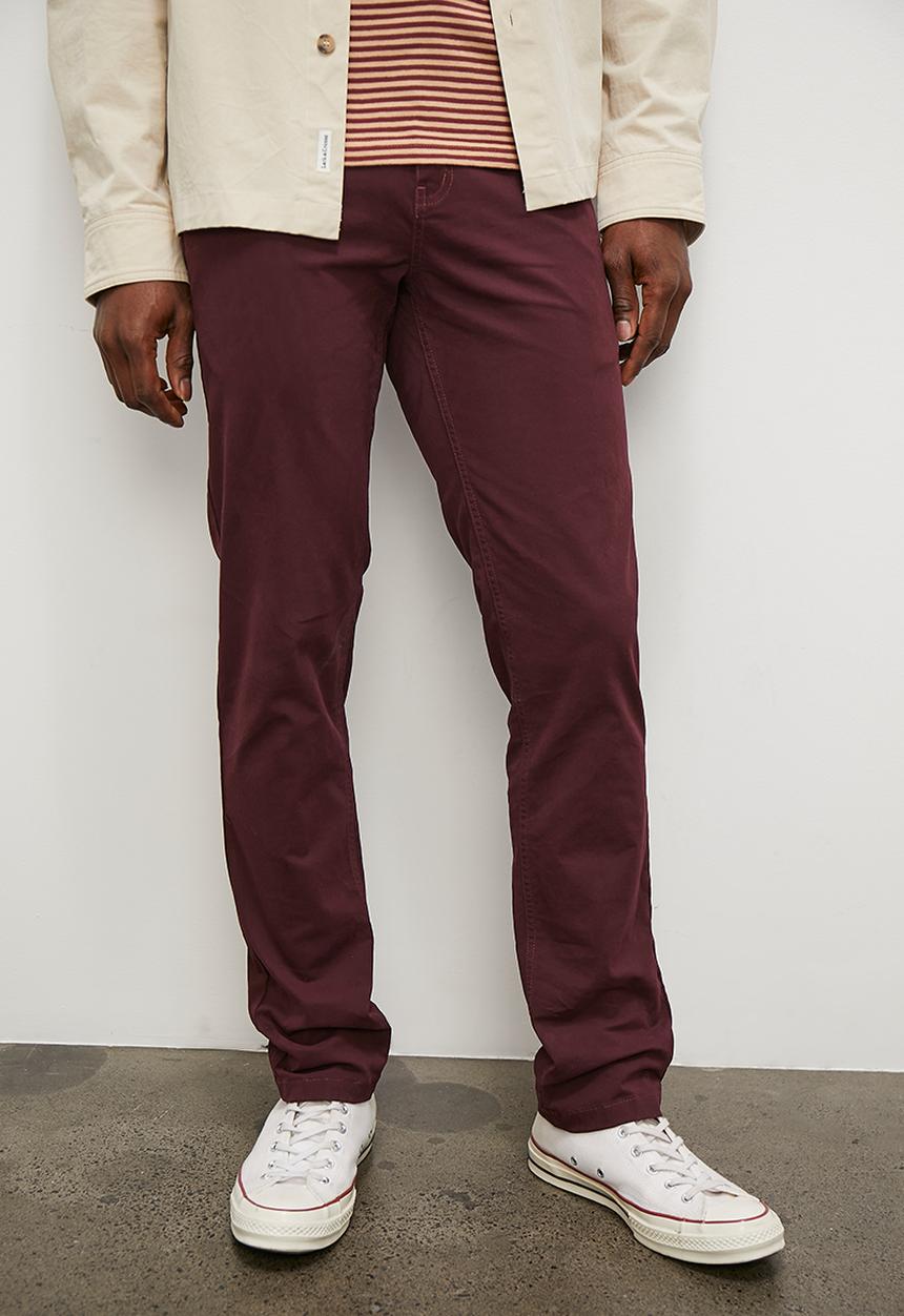 Superbalist - Caleb slim chino - burgundy