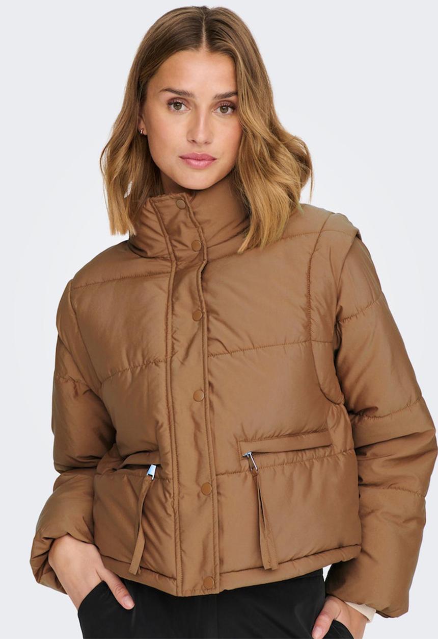 Jacqueline de Yong - Milo detachable sleeve puffa - argan oil