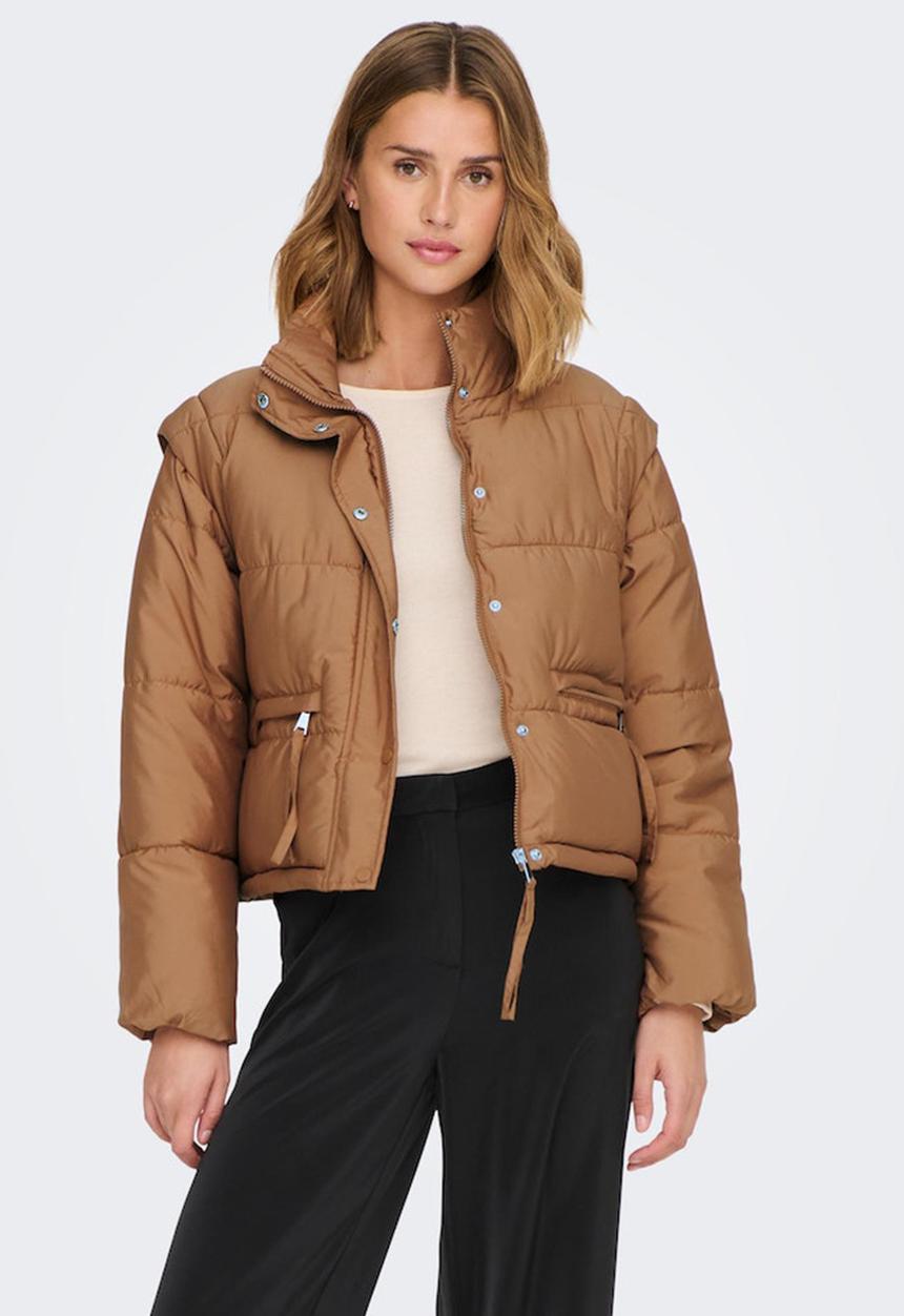 Jacqueline de Yong - Milo detachable sleeve puffa - argan oil