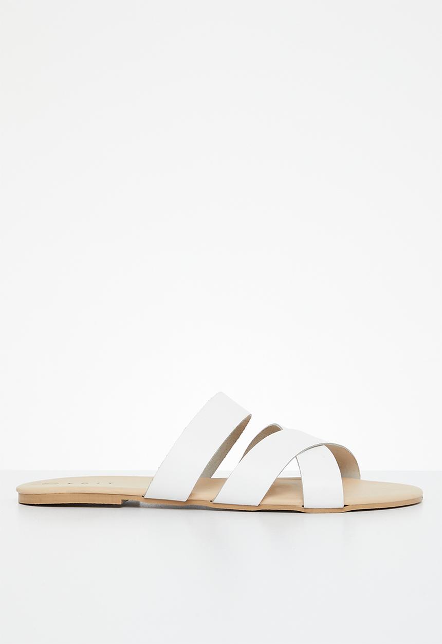 edit - Isla criss cross slides - white
