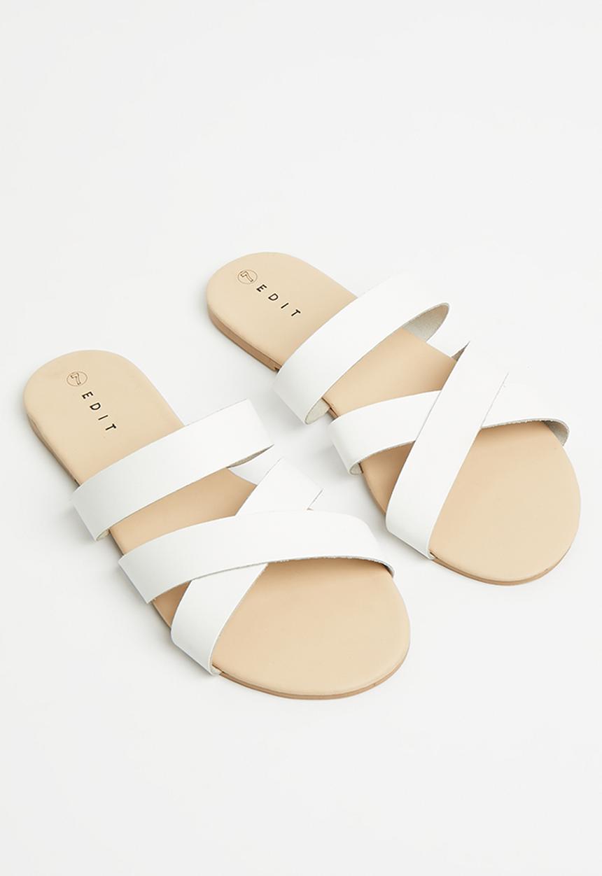 edit - Isla criss cross slides - white