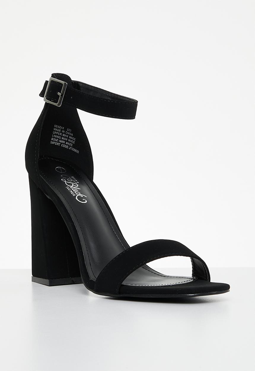 Miss Black - Senza 1 block heel - black
