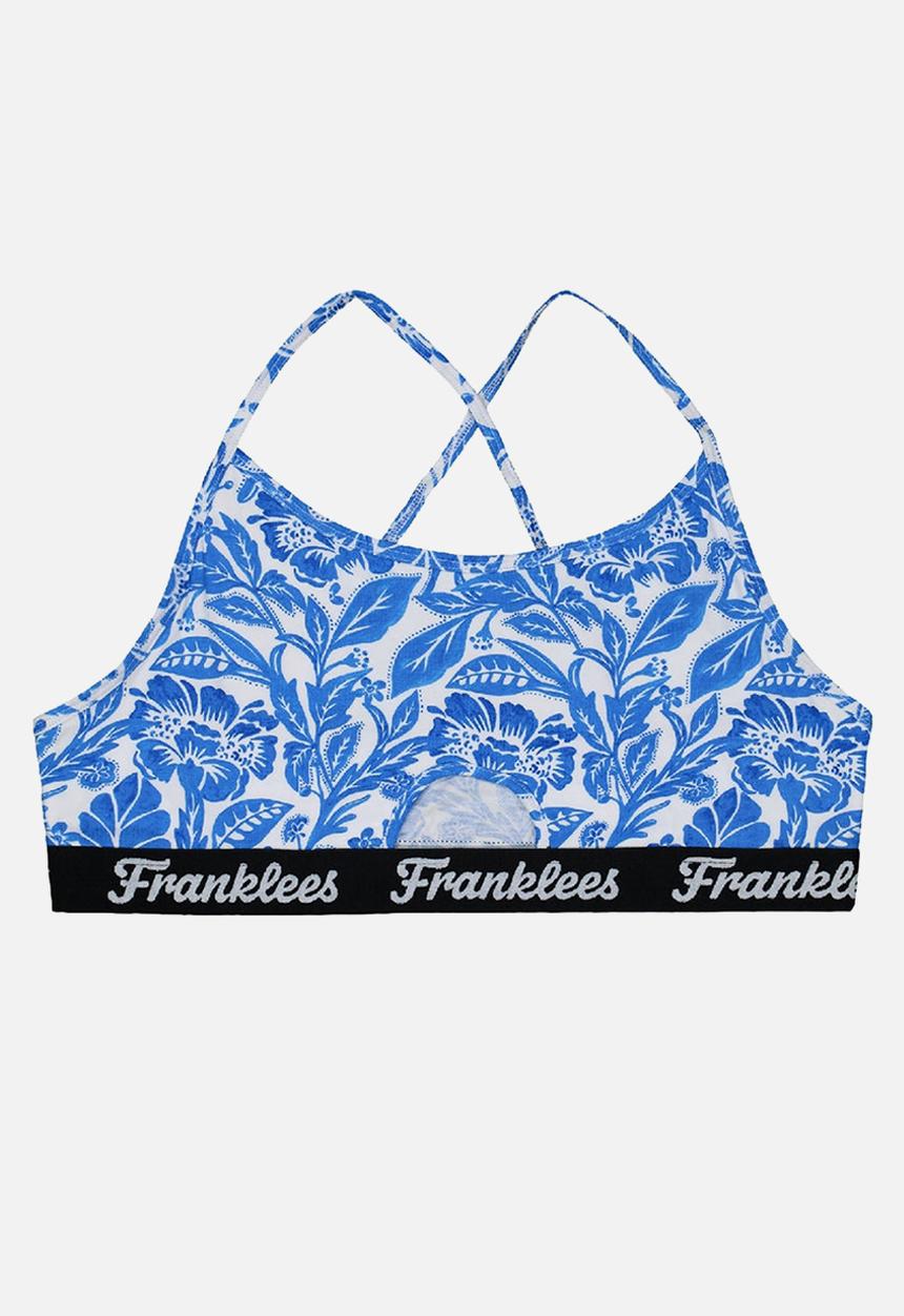 Franklees - Blue florals cut-out bra  - multi