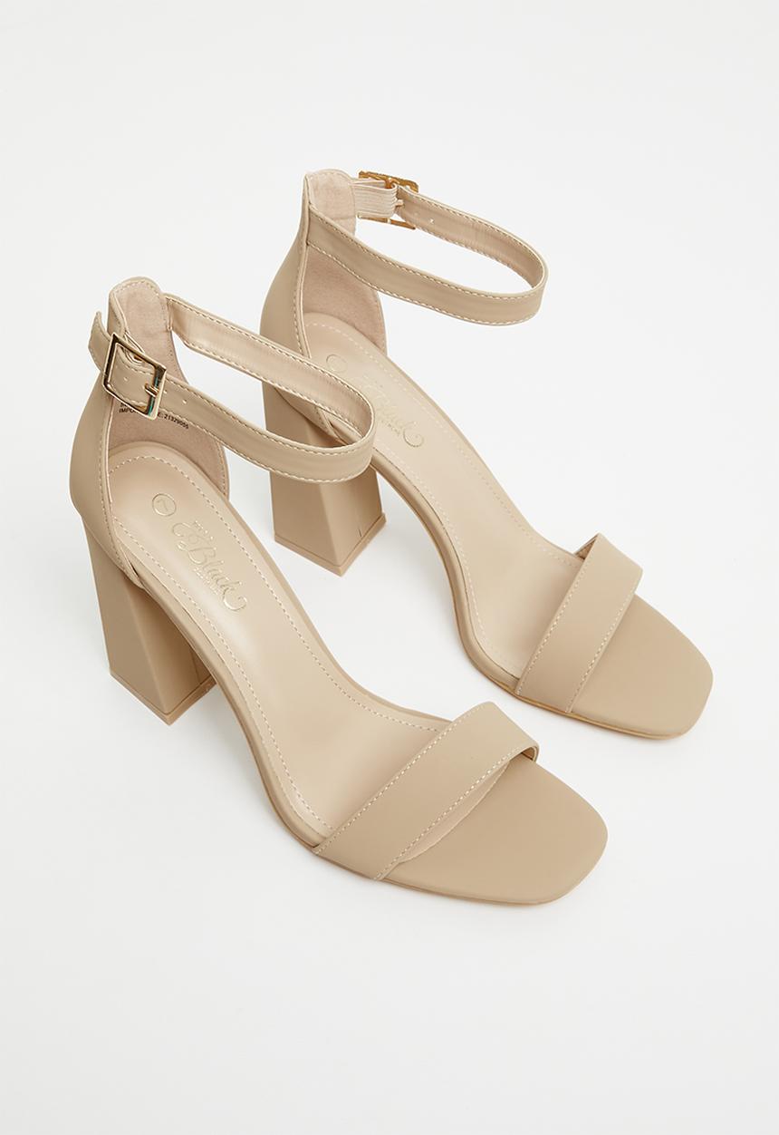 Miss Black - Senza 1 block heel - neutral 
