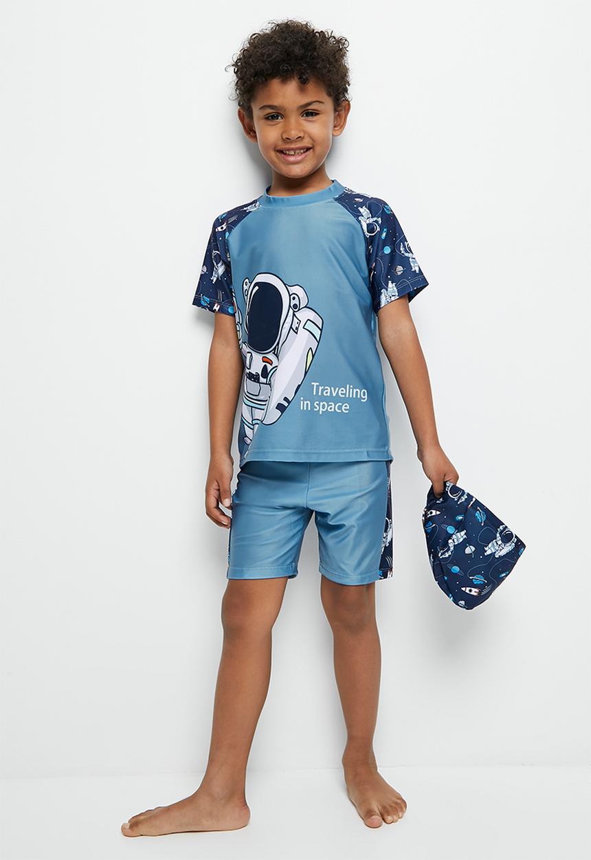 Pop Candy - Boys swim set with cap - light blue