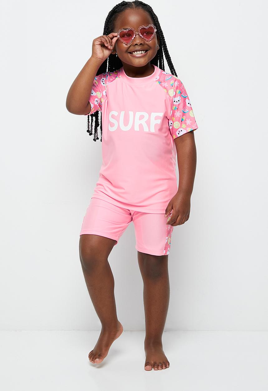 Pop Candy - Girls Swim set with cap - pink