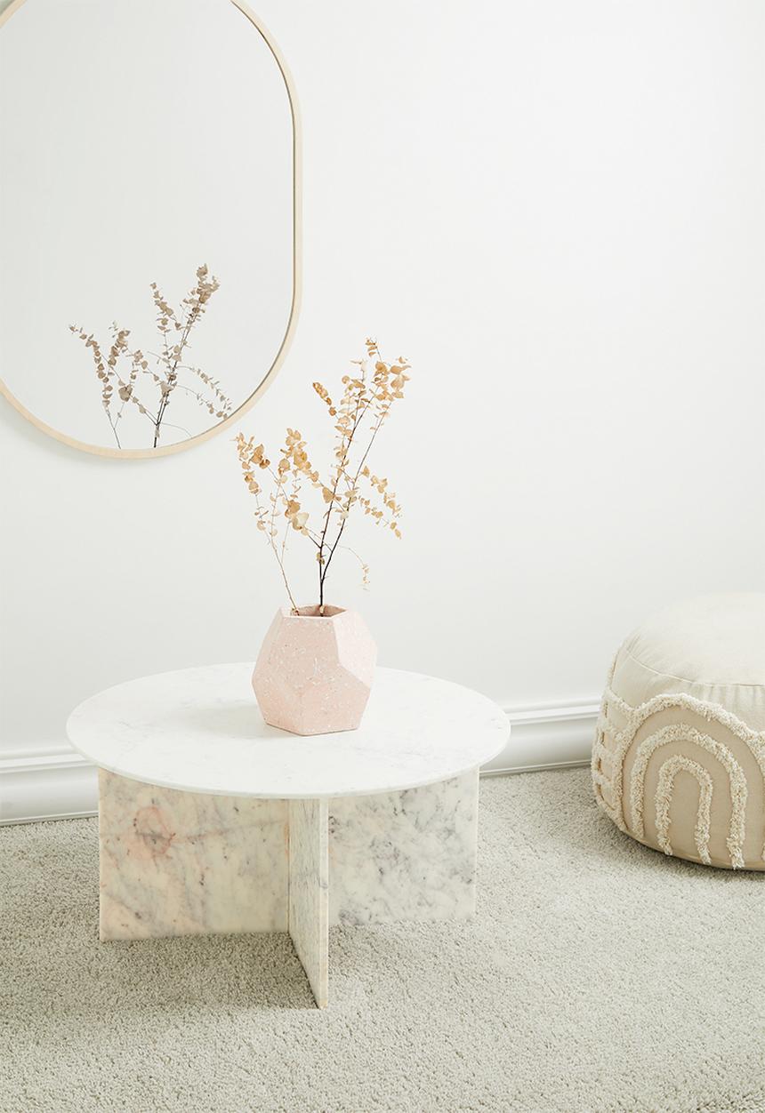 Sixth Floor - Aria marble coffee table - white