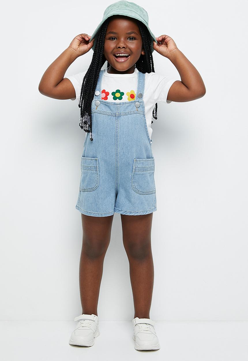 Pop Candy - Girls dungaree - blue