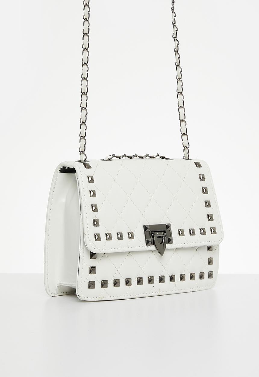 Superbalist - Studded clutch bag - white