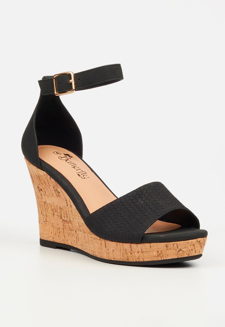 Butterfly Feet - Debra 4 wedge heel - black