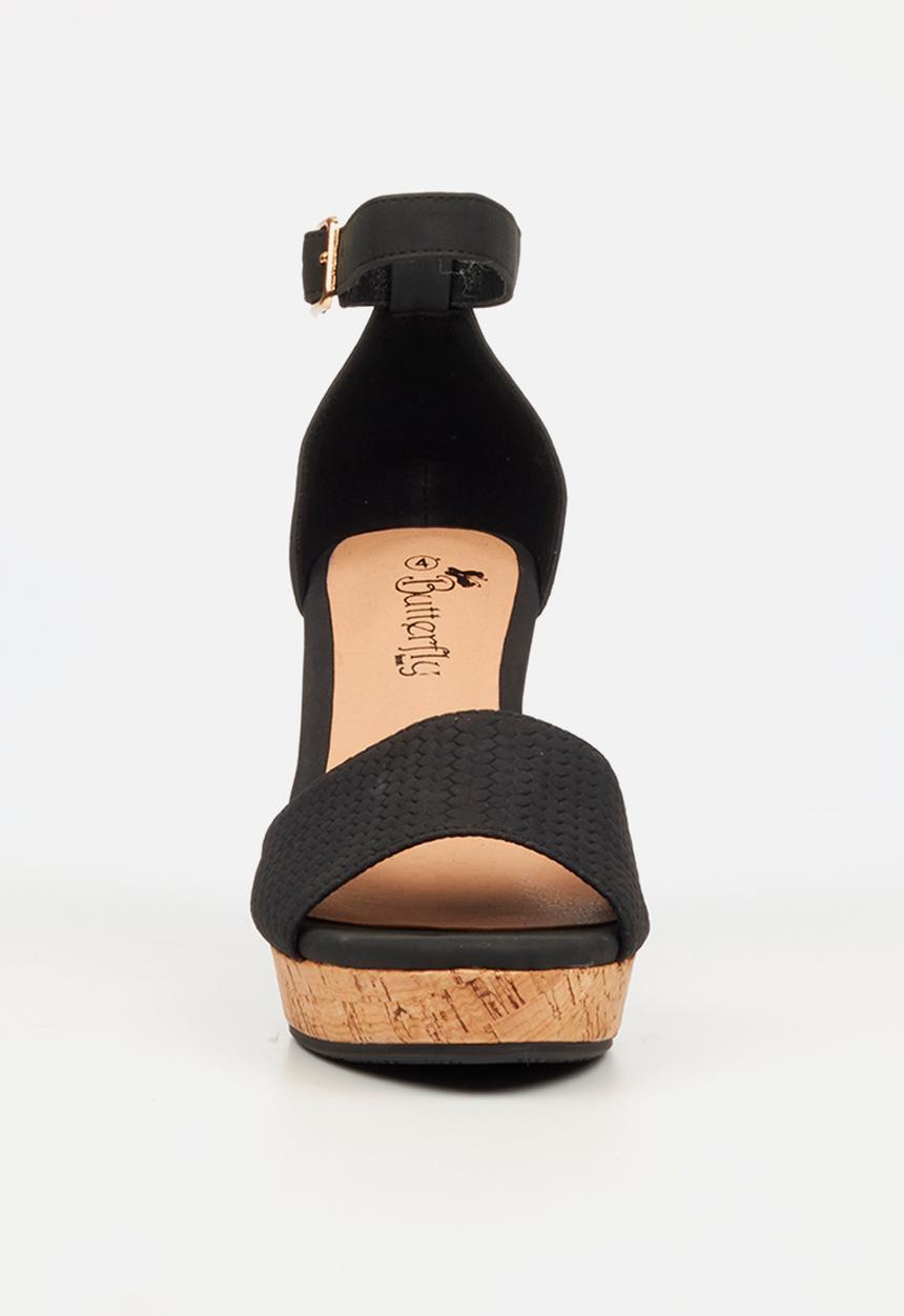 Butterfly Feet - Debra 4 wedge heel - black
