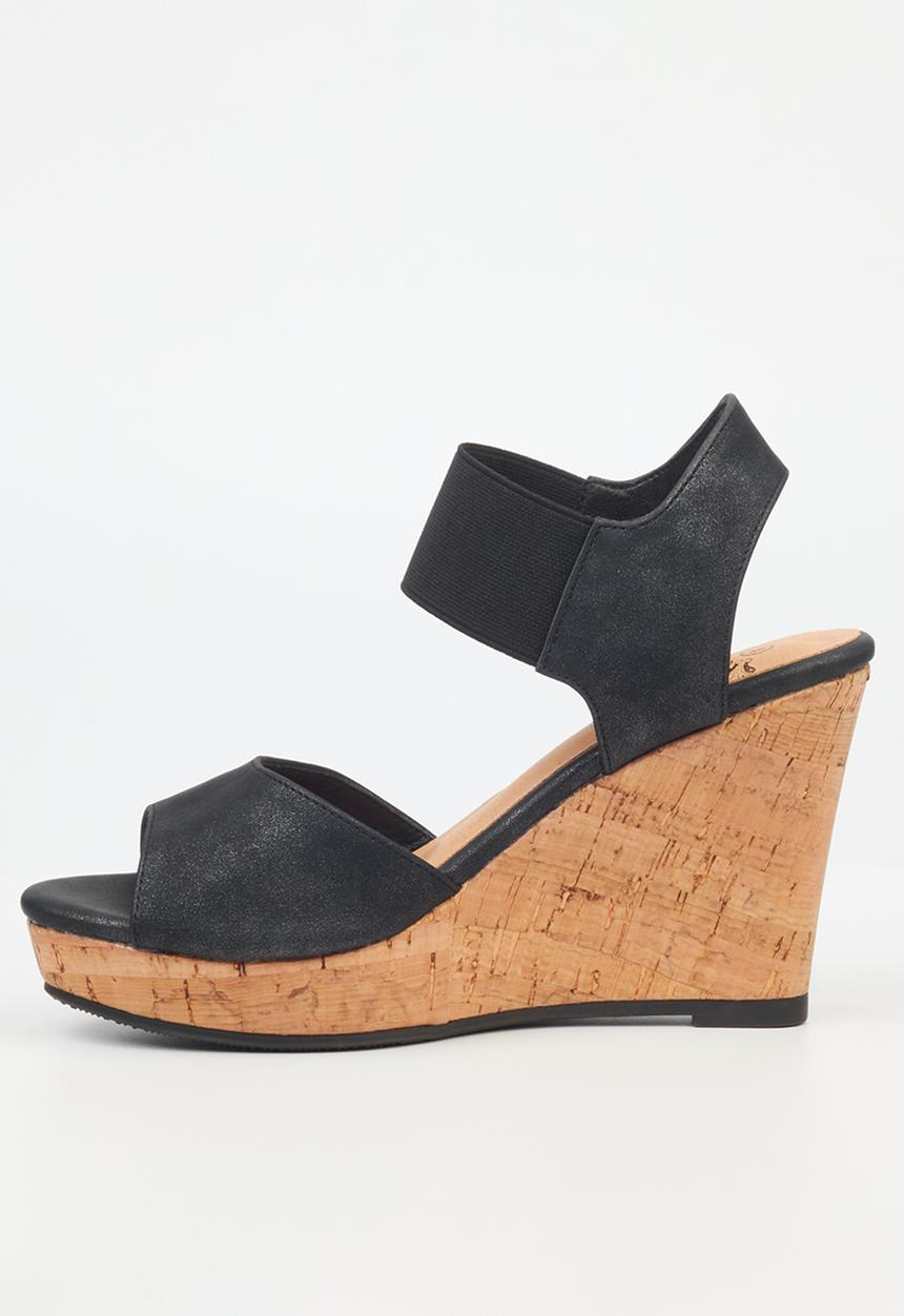 Butterfly Feet - Debra 8 wedge heel - black