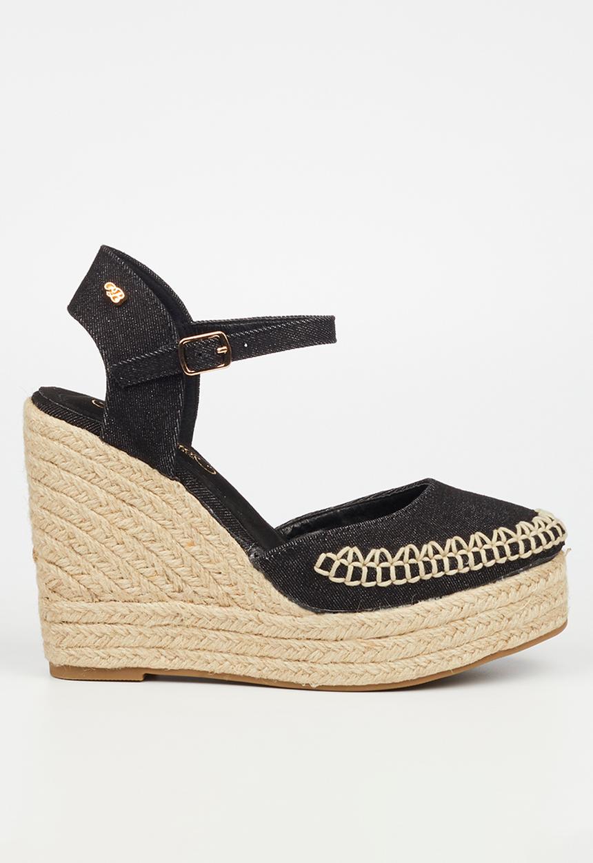 Miss Black - Moniker 8 wedge heel - black