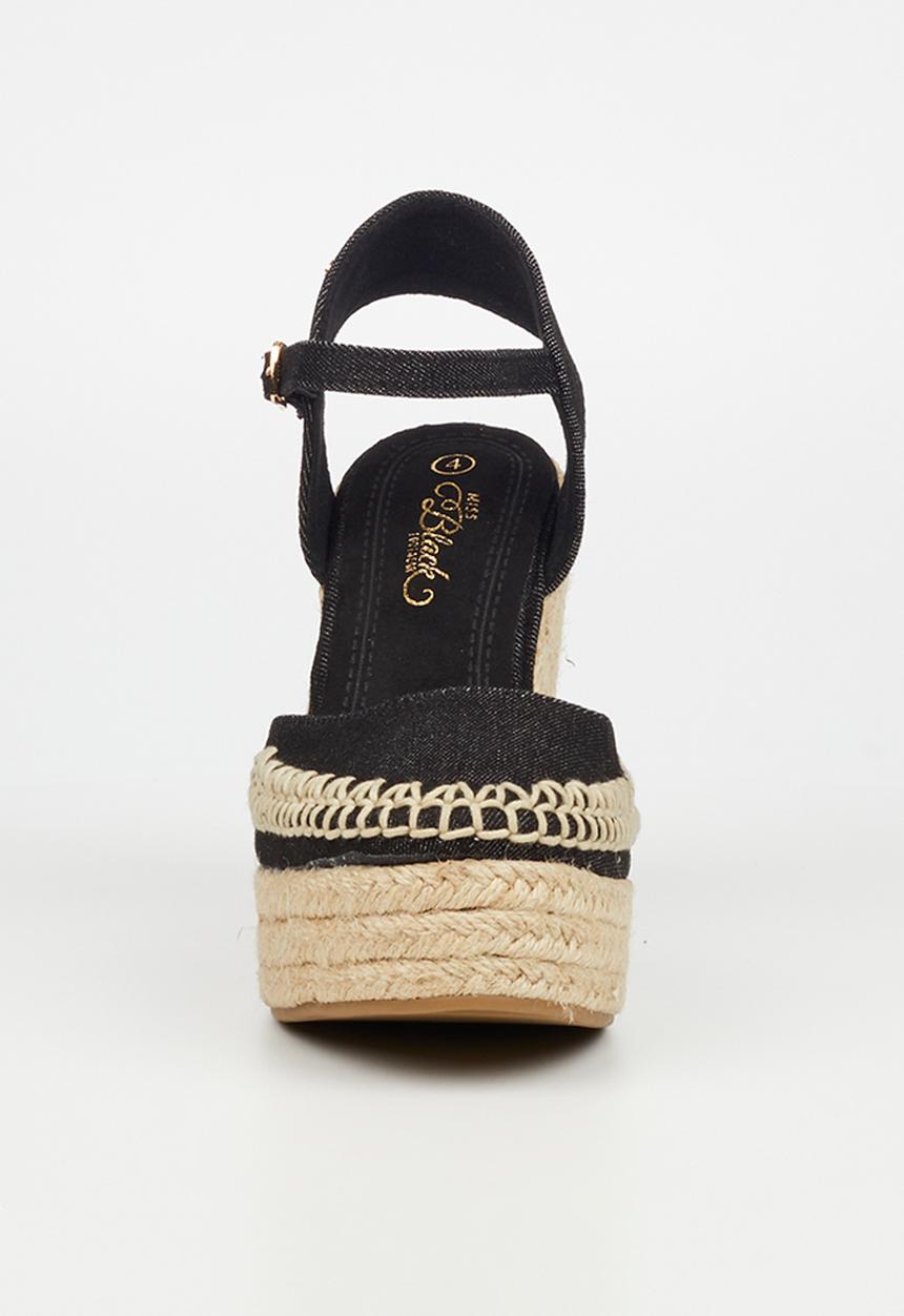 Miss Black - Moniker 8 wedge heel - black