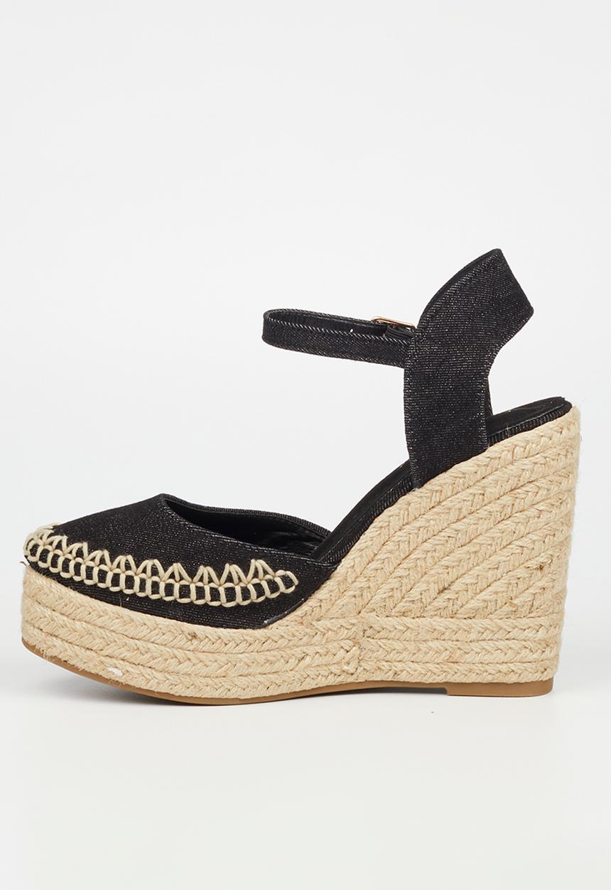 Miss Black - Moniker 8 wedge heel - black
