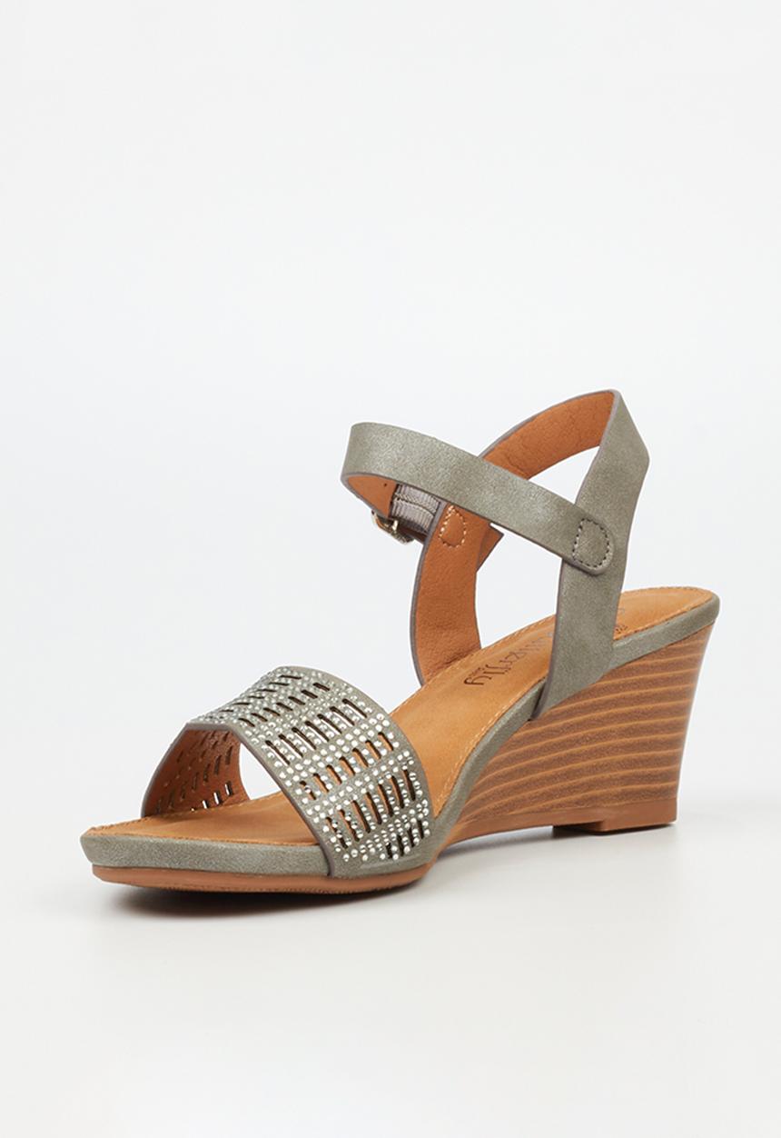 Butterfly Feet - Shani 1 wedge heel - grey